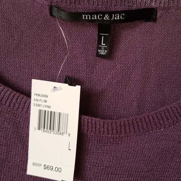 NWT MAC & JACK 💜 SWEATER - Picture 2 of 8